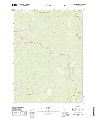 United States Geological Survey Broken Rib Mountain, CA (2022, 24000-Scale) digital map