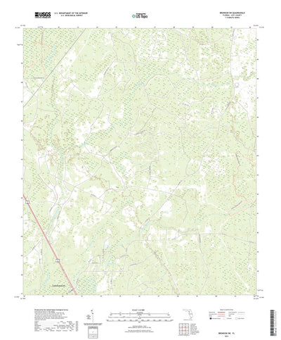 United States Geological Survey Bronson SW, FL (2021, 24000-Scale) digital map