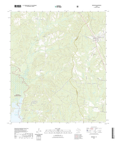United States Geological Survey Bronson, TX (2022, 24000-Scale) digital map