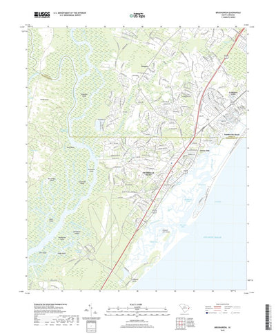 United States Geological Survey Brookgreen, SC (2020, 24000-Scale) digital map
