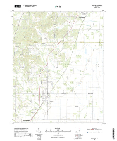 United States Geological Survey Brookland, AR (2020, 24000-Scale) digital map