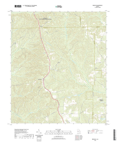 United States Geological Survey Brooklyn, GA (2020, 24000-Scale) digital map