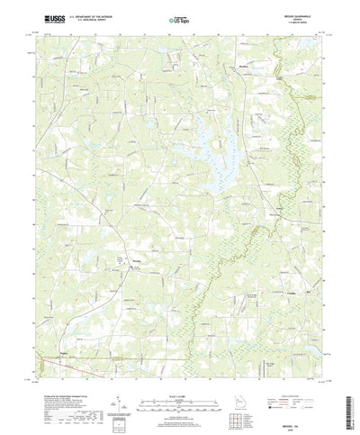 United States Geological Survey Brooks, GA (2020, 24000-Scale) digital map