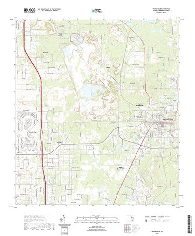 United States Geological Survey Brooksville, FL (2021, 24000-Scale) digital map