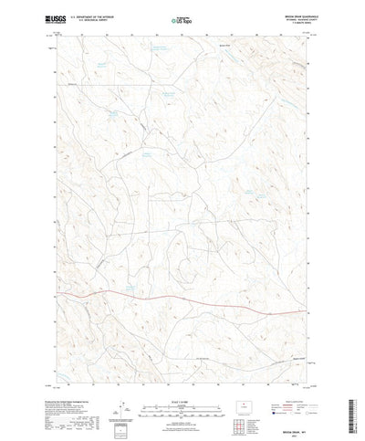 United States Geological Survey Broom Draw, WY (2021, 24000-Scale) digital map