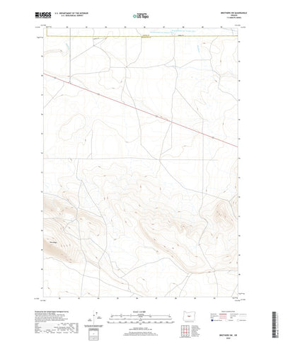 United States Geological Survey Brothers SW, OR (2020, 24000-Scale) digital map