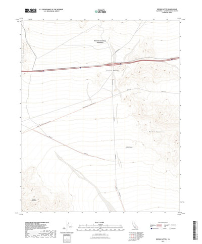 United States Geological Survey Brown Buttes, CA (2021, 24000-Scale) digital map