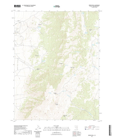 United States Geological Survey Brown Knoll, NV (2021, 24000-Scale) digital map