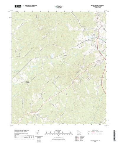 United States Geological Survey Browns Crossing, GA (2020, 24000-Scale) digital map