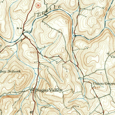 United States Geological Survey Bruceton Mills, WV-PA (1931, 62500-Scale) digital map