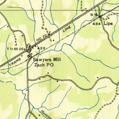 United States Geological Survey Bruceton, TN (1936, 24000-Scale) digital map