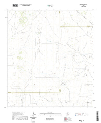 United States Geological Survey Bruni SE, TX (2022, 24000-Scale) digital map