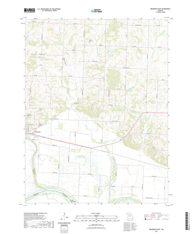 United States Geological Survey Brunswick East, MO (2021, 24000-Scale) digital map