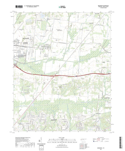 United States Geological Survey Brunswick, TN (2022, 24000-Scale) digital map
