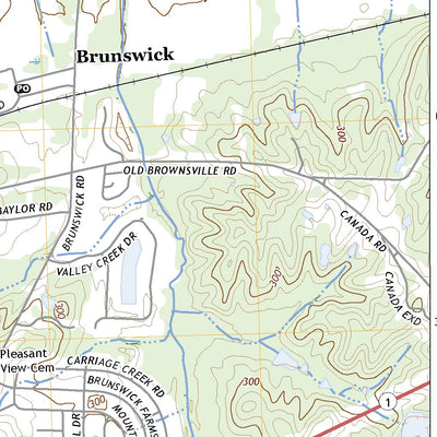 United States Geological Survey Brunswick, TN (2022, 24000-Scale) digital map