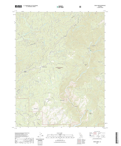 United States Geological Survey Brush Creek, CA (2022, 24000-Scale) digital map