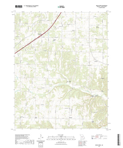United States Geological Survey Brush Creek, MO (2021, 24000-Scale) digital map
