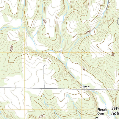 United States Geological Survey Brush Creek, MO (2021, 24000-Scale) digital map