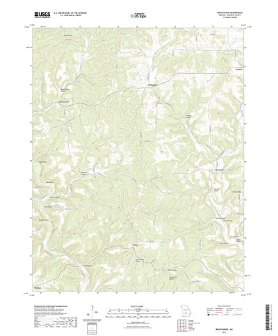 United States Geological Survey Brushyknob, MO (2021, 24000-Scale) digital map