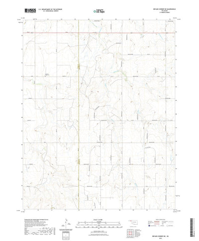 United States Geological Survey Bryans Corner SW, OK (2022, 24000-Scale) digital map