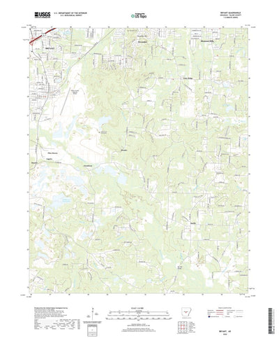 United States Geological Survey Bryant, AR (2020, 24000-Scale) digital map