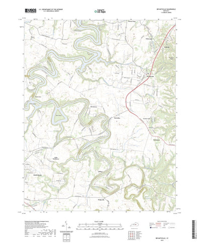 United States Geological Survey Bryantsville, KY (2022, 24000-Scale) digital map