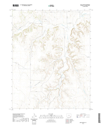 United States Geological Survey Buck Canyon, CO (2022, 24000-Scale) digital map