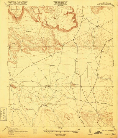 United States Geological Survey Buck Hill, TX (1918, 62500-Scale) digital map