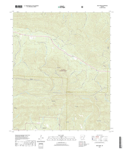 United States Geological Survey Buck Knob, AR (2020, 24000-Scale) digital map