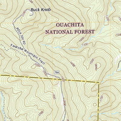 United States Geological Survey Buck Knob, AR (2020, 24000-Scale) digital map