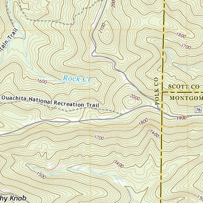 United States Geological Survey Buck Knob, AR (2020, 24000-Scale) digital map