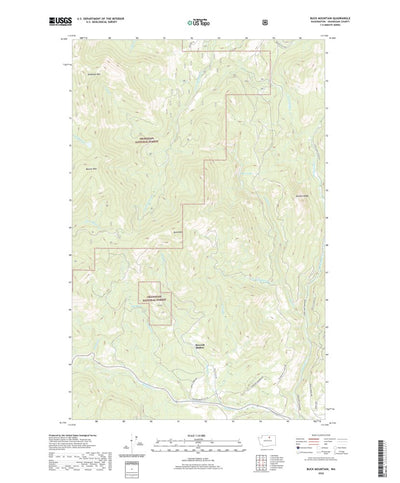 United States Geological Survey Buck Mountain, WA (2020, 24000-Scale) digital map