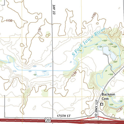 United States Geological Survey Buckeye West, IA (2022, 24000-Scale) digital map