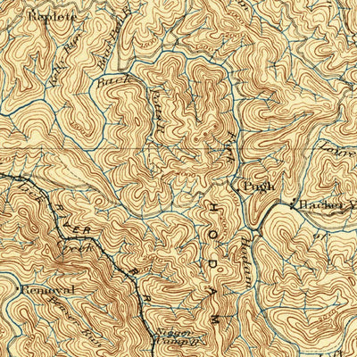 United States Geological Survey Buckhannon, WV (1897, 125000-Scale) digital map