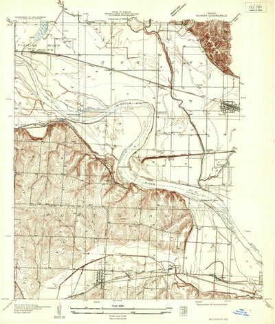 United States Geological Survey Buckner, MO (1935, 24000-Scale) digital map