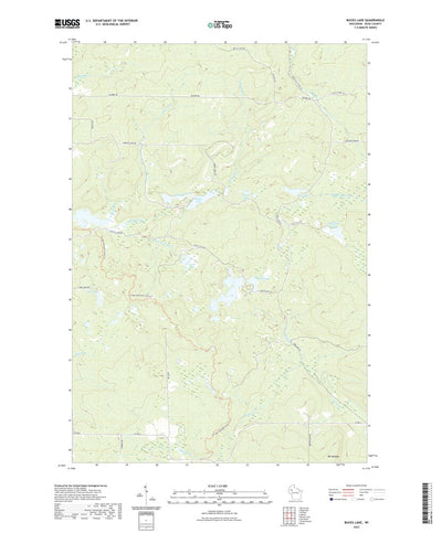 United States Geological Survey Bucks Lake, WI (2022, 24000-Scale) digital map