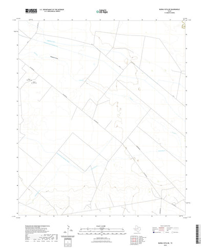 United States Geological Survey Buena Vista NE, TX (2022, 24000-Scale) digital map
