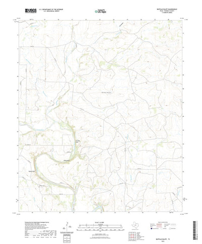 United States Geological Survey Buffalo Bluff, TX (2022, 24000-Scale) digital map
