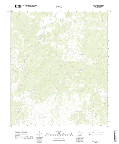 United States Geological Survey Buffalo Knob, TX (2022, 24000-Scale) digital map