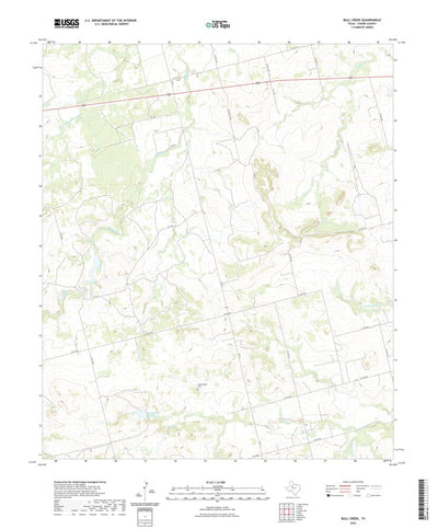 United States Geological Survey Bull Creek, TX (2022, 24000-Scale) digital map