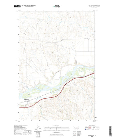United States Geological Survey Bull Mountain, MT (2020, 24000-Scale) digital map