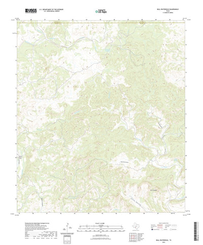 United States Geological Survey Bull Waterhole, TX (2022, 24000-Scale) digital map