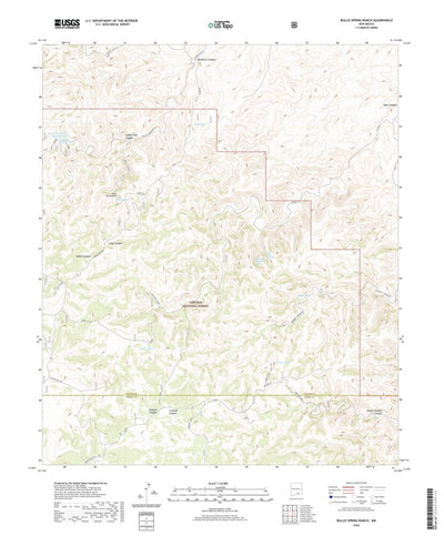 United States Geological Survey Bullis Spring Ranch, NM (2020, 24000-Scale) digital map