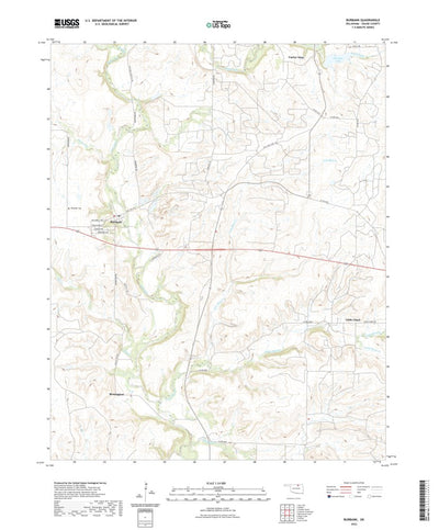 United States Geological Survey Burbank, OK (2022, 24000-Scale) digital map