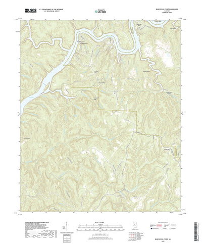 United States Geological Survey Burchfield Store, AL (2020, 24000-Scale) digital map