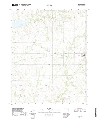 United States Geological Survey Burden, KS (2022, 24000-Scale) digital map
