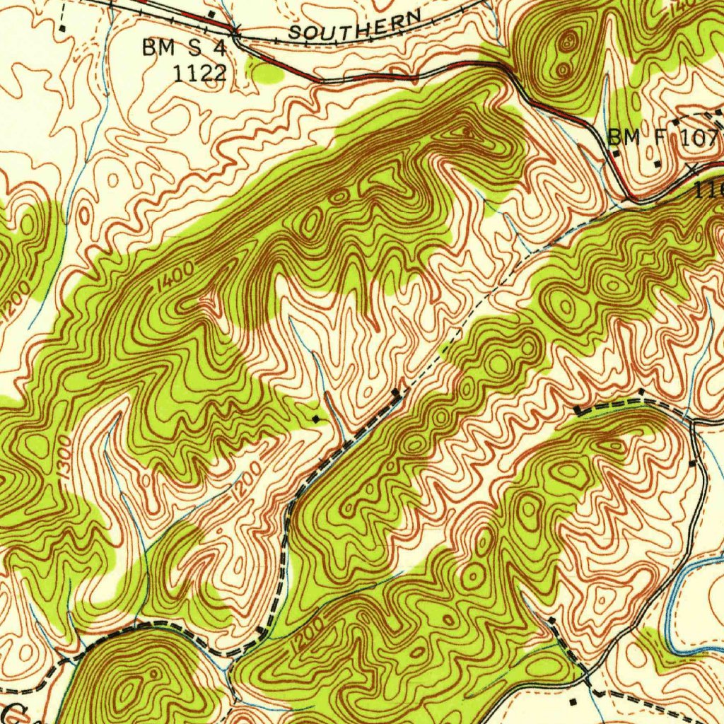 Burem, TN (1939, 24000-Scale) Map by United States Geological Survey ...