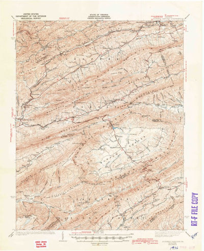 United States Geological Survey Burkes Garden, VA (1941, 62500-Scale) digital map