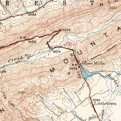 United States Geological Survey Burkes Garden, VA (1941, 62500-Scale) digital map