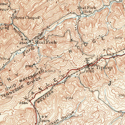 United States Geological Survey Burkes Garden, VA (1941, 62500-Scale) digital map